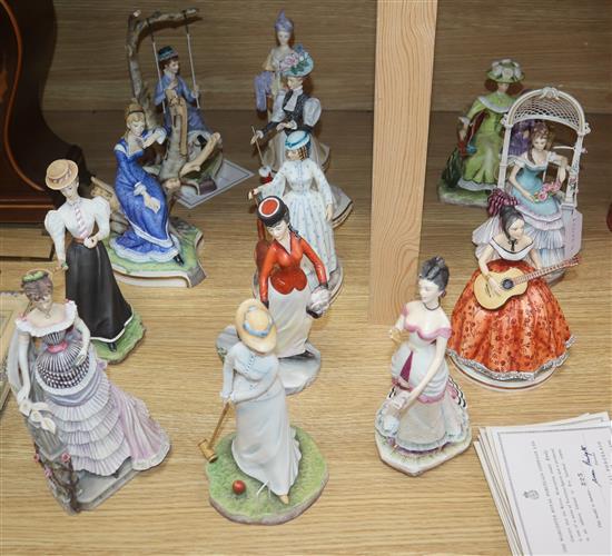 A collection of Royal Worcester Victorian figures (13)